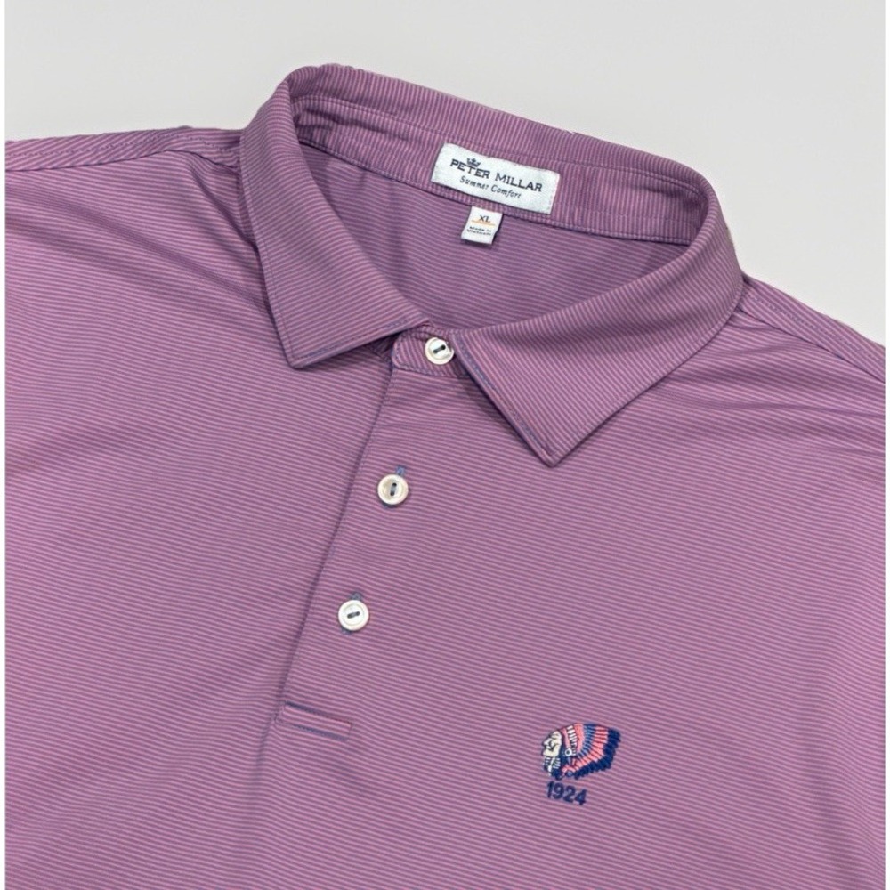 PETER MILLAR Performance Golf Polo Native American‎ Chief Single Stitch Size XL
